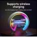 Настольна аккумуляторна смарт лампа із вбудованим аккумулятором UKC Smart RGB 15W Light Sound Machine Bluetooth Біла