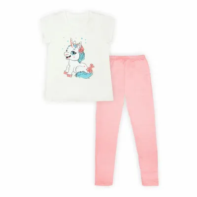 Пижама детская хлопковая для девочки футболка + брюки GABBI PGD-22-6 My pony Молочный на рост 122 (13191) Пижама детская хлопковая для девочки футболка + брюки GABBI PGD-22-6 My pony Молочный на рост 122 (13191)