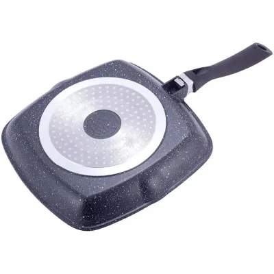 Сковородка-гриль Grill Pan 28х28см со стеклянной крышкой Kamille Сковородка-гриль Grill Pan 28х28см со стеклянной крышкой Kamille