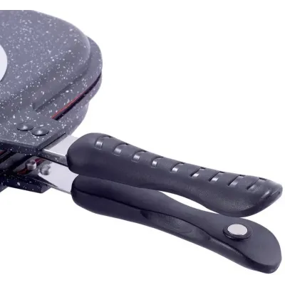 Сковородка-гриль Grill Pan двусторонняя прямоугольная 32х24х7.5см Kamille