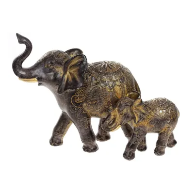 Фигурка интерьерная Elephant with baby elephant 26x10x19 cm BonaDi