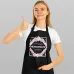 Фартук черный кухонный с принтом для флориста Лучший флорист Украины Надпись ФА000755 Кавун 68 см