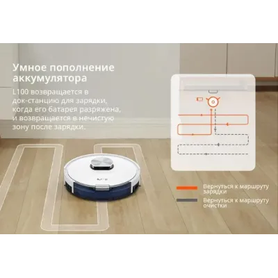 Робот-пилосос iLife L100 Wi-Fi Білий (2000620188) Робот-пилосос iLife L100 Wi-Fi Білий (2000620188)