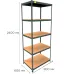 Металевий стелаж Emby Light Series 5 полиць ДСП до 100 кг 2400х900x600 мм