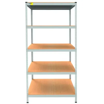 Металевий стелаж Emby Light Series 5 полиць ДСП до 100 кг 2400х900x600 мм