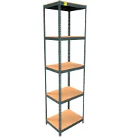 Металевий стелаж Emby Light Series 2400х600x450 мм 5 полиць ДСП до 100 кг