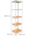 Металевий стелаж Emby Light Series 2400х600x450 мм 5 полиць ДСП до 100 кг