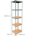 Металевий стелаж Emby Light Series 2400х600x300 мм 5 полиць ДСП до 100 кг Оцинкований