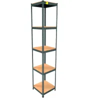 Металевий стелаж Emby Light Series 2400х450x450 мм 5 полиць ДСП до 100 кг Металевий стелаж Emby Light Series 2400х450x450 мм 5 полиць ДСП до 100 кг