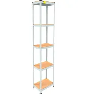 Металевий стелаж Emby Light Series 2400х450x300 мм 5 полиць ДСП до 100 кг Білий