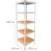 Металевий стелаж Emby Light Series 2100х600x600 мм 5 полиць ДСП до 100 кг