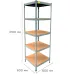 Металевий стелаж Emby Light Series 2100х600x600 мм 5 полиць ДСП до 100 кг Оцинкований