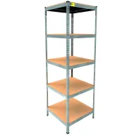 Металевий стелаж Emby Light Series 2100х600x600 мм 5 полиць ДСП до 100 кг Оцинкований