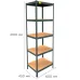 Металевий стелаж Emby Light Series 2100х600x450 мм 5 полиць ДСП до 100 кг