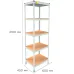 Металевий стелаж Emby Light Series 2100х600x450 мм 5 полиць ДСП до 100 кг Білий