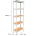 Металевий стелаж Emby Light Series 2100х600x300 мм 5 полиць ДСП до 100 кг