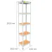 Металевий стелаж Emby Light Series 2100х450x300 мм 5 полиць ДСП до 100 кг