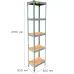 Металлический стеллаж Emby Light Series 2100х450x300 мм 5 полок ДСП до 100 кг Оцинкованный