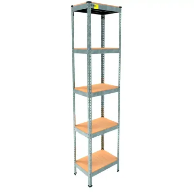 Металлический стеллаж Emby Light Series 2100х450x300 мм 5 полок ДСП до 100 кг Оцинкованный