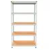 Металевий стелаж Emby Light Series 1800х900x300 мм 5 полиць ДСП до 100 кг Білий