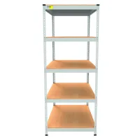 Металлический стеллаж Emby Light Series 1800х600x600 мм 5 полок ДСП до 100 кг Белый