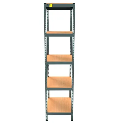 Металевий стелаж Emby Light Series 1800х450x450 мм 5 полиць ДСП до 100 кг Чорний