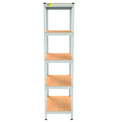 Металевий стелаж Emby Light Series 1800х450x450 мм 5 полиць ДСП до 100 кг Білий
