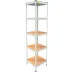 Металевий стелаж Emby Light Series 1800х450x450 мм 5 полиць ДСП до 100 кг Білий
