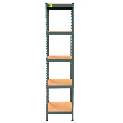 Металевий стелаж Emby Light Series 1800х450x300 мм 5 полиць ДСП до 100 кг Чорний