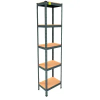 Металевий стелаж Emby Light Series 1800х450x300 мм 5 полиць ДСП до 100 кг Чорний