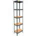 Металевий стелаж Emby Light Series 1800х450x300 мм 5 полиць ДСП до 100 кг Чорний