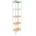 Металевий стелаж Emby Light Series 1800х450x300 мм 5 полиць ДСП до 100 кг Білий