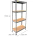 Металевий стелаж Emby Light Series 1500х600x600 мм 4 полиці ДСП до 100 кг 2073961991