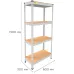Металевий стелаж Emby Light Series 1500х600x450 мм 4 полиці ДСП до 100 кг Металевий стелаж Emby Light Series 1500х600x450 мм 4 полиці ДСП до 100 кг