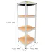 Металевий стелаж Emby Light Series 1500х450x450 мм 4 полиці ДСП до 100 кг Білий