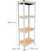 Металевий стелаж Emby Light Series 1500х450x300 мм 4 полиці ДСП до 100 кг 2076272781