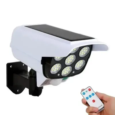 Вуличний світильник у вигляді камери спостереження RIAS JLP-2178 77 SMD на сонячній батареї з пультом (3_02290)