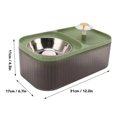 Кормушка для собак и кошек RIAS с поилкой-фонтанчиком Green (3_04346) Кормушка для собак и кошек RIAS с поилкой-фонтанчиком Green (3_04346)