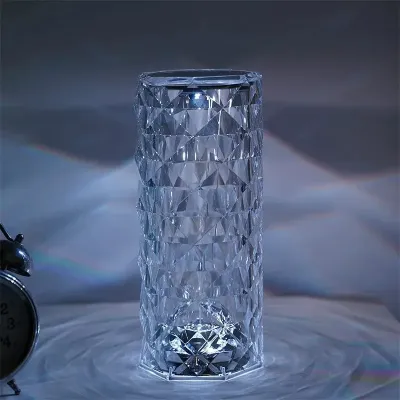 Настільна світлодіодна кристалічна лампа RIAS Rose Diamond RGB з пультом (3_04418)
