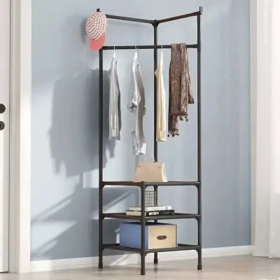 Кутова вішалка для одягу RIAS Corner Coat Rack 180х45х45см Black (3_04420)