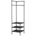 Кутова вішалка для одягу RIAS Corner Coat Rack 180х45х45см Black (3_04420)