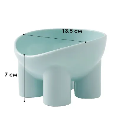 Миска для кошек Taotaopets 126623 на ножках Бирюзовый (10461-72224)