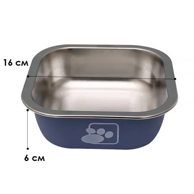 Миска Taotaopets 1910002 160 мм для собак и котов металлическая Синий (12173-72226) Миска Taotaopets 1910002 160 мм для собак и котов металлическая Синий (12173-72226)