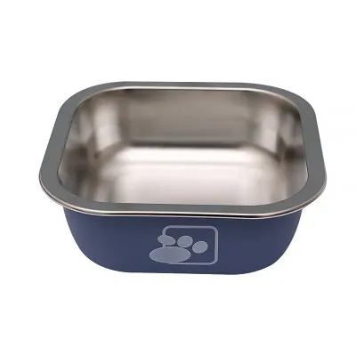 Миска Taotaopets 1910002 160 мм для собак и котов металлическая Синий (12173-72226)