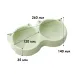 Миска для кішок Taotaopets Cat 123307 Green подвійна пластикова Миска для кішок Taotaopets Cat 123307 Green подвійна пластикова