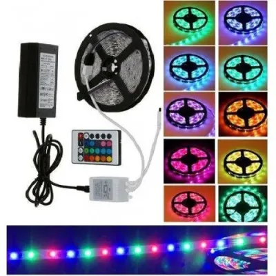 Комплект светодиодной ленты OPT-TOP 3528 RGB в силиконе 5 м с пультом (1756374621)