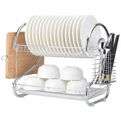 Стойка для сушки посуды Kitchen Storage rack нержавеющая сталь (1756374704)