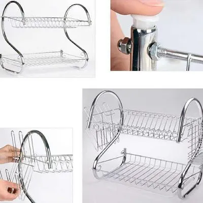 Стойка для сушки посуды Kitchen Storage rack нержавеющая сталь (1756374704)