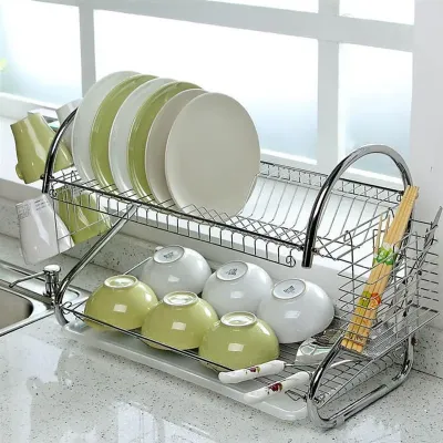 Стойка для сушки посуды Kitchen Storage rack нержавеющая сталь (1756374704)