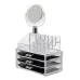 Настольный акриловый органайзер для косметики OPT-TOP Cosmetic Storage Box на 3 двери с зеркалом (1756375357)